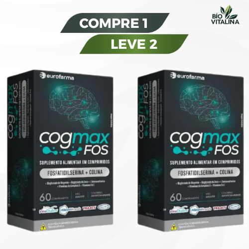 Cogmax Fos 60 Comprimidos - Suporte Para o Cérebro | Promoção Compre 1 Leve 2 + Frete Grátis