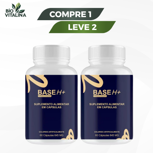 Base H+ 60 Cápsulas - Suporte para Equilíbrio do pH e Alcalinização - Compre 1 Leve 2 + Frete Grátis