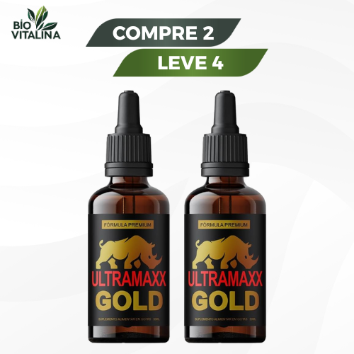 UltraMaxx Gold 30ml Original - Suporte Premium para Energia e Vitalidade - Compre 1 Leve 2 + Frete Grátis