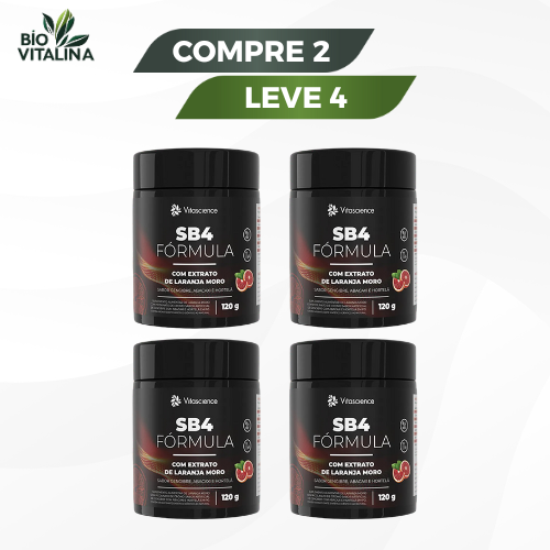 Suplemento Alimentar SB4 Fórmula 120g - Emagrecedor e Redutor de Doces / Promoção Compre 1 Leve 2 + Frete Grátis com Envio Hoje!