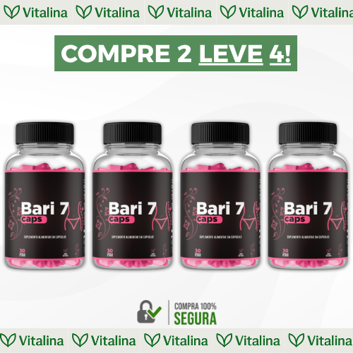 Comprar Bari7 original em cápsulas, suplemento natural para emagrecimento e apoio no pós-bariátrica.
